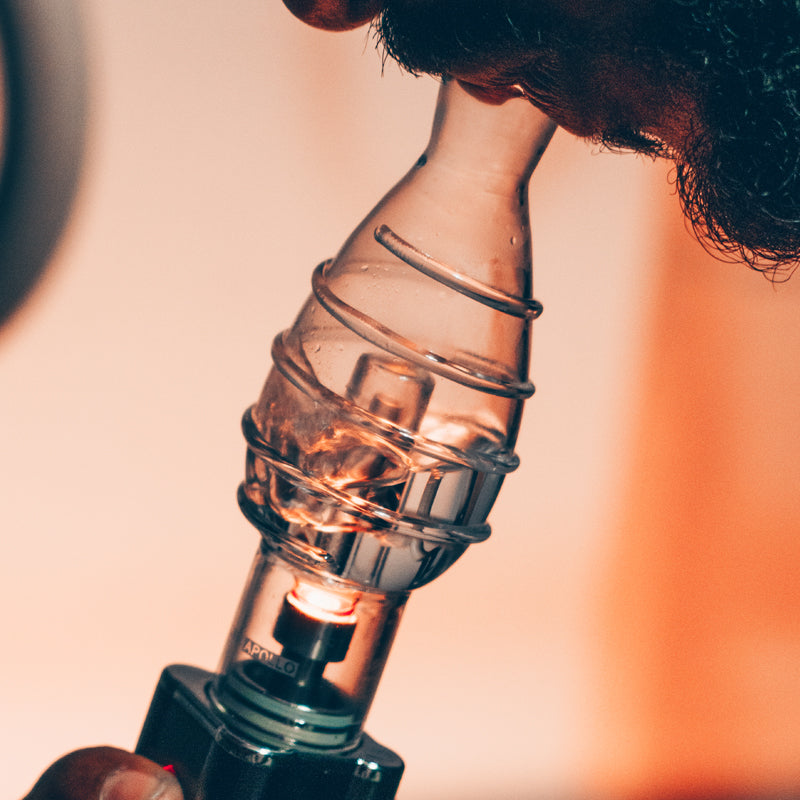Men Using Apollo Vape Water Pipe